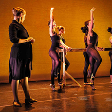 Dance performance at Carnegie Mellon University school of Drama were a male dancer intrudes upon a ballet class of female dancers.