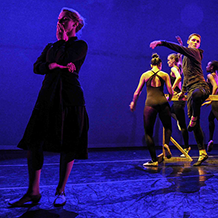 Dance performance at Carnegie Mellon University school of Drama were a male dancer intrudes upon a ballet class of female dancers.