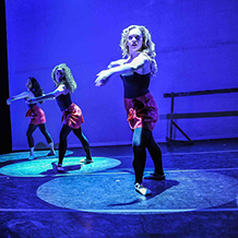 Dance performance at Carnegie Mellon University school of Drama were a male dancer intrudes upon a ballet class of female dancers.