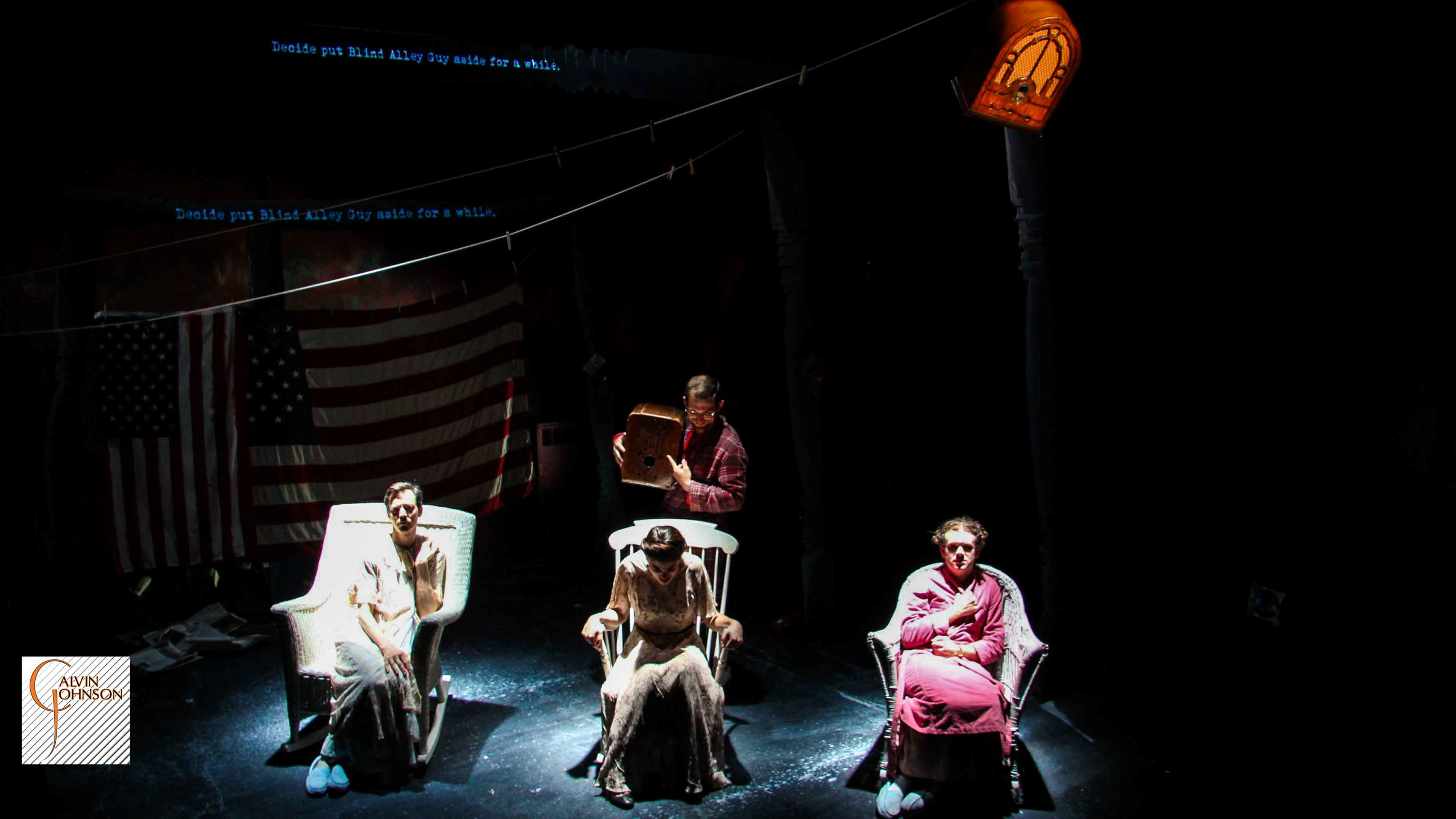 A performance of the play Blind Alley Guy at the Incubator Arts Project in New York City.