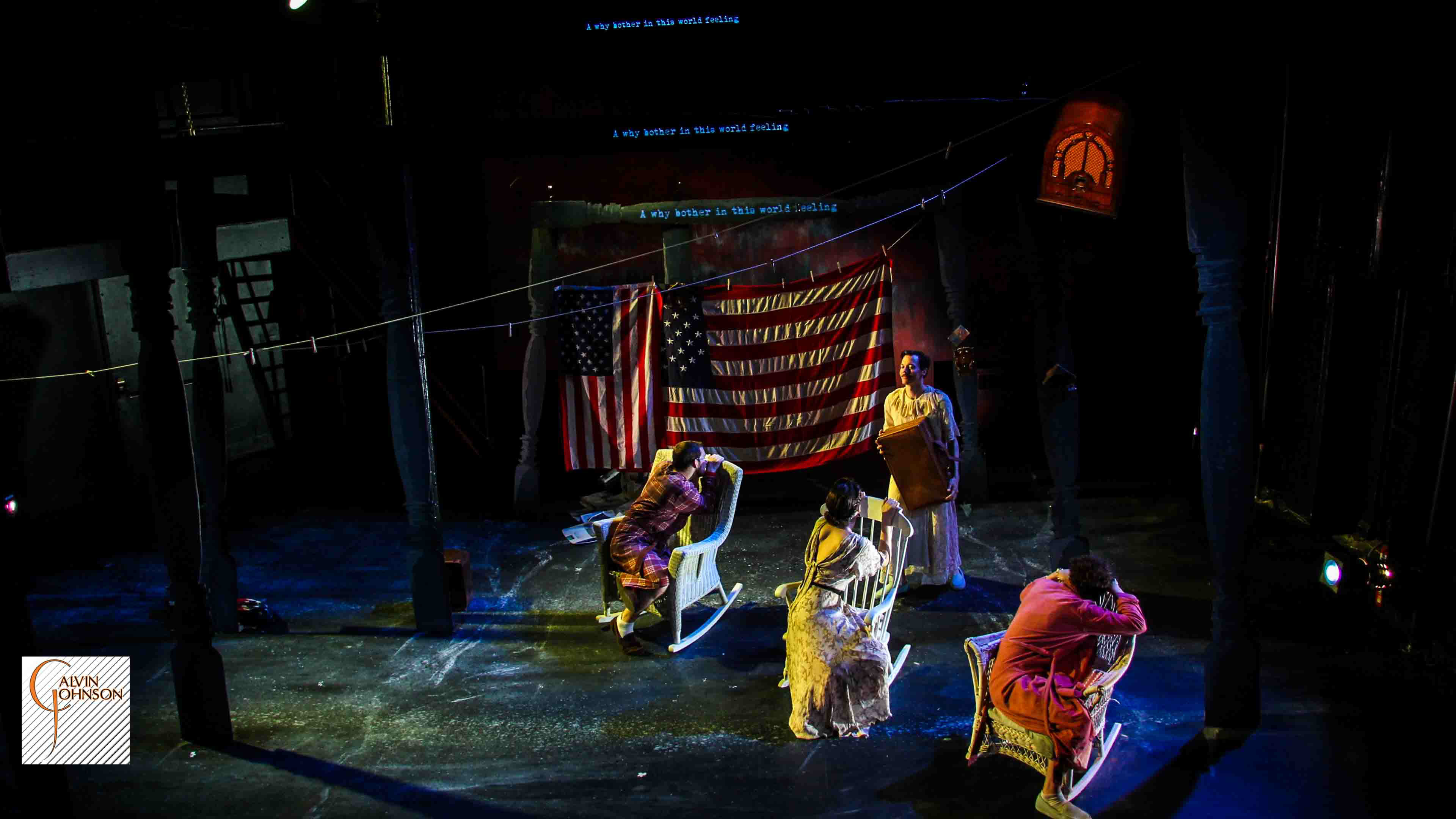 A performance of the play Blind Alley Guy at the Incubator Arts Project in New York City.