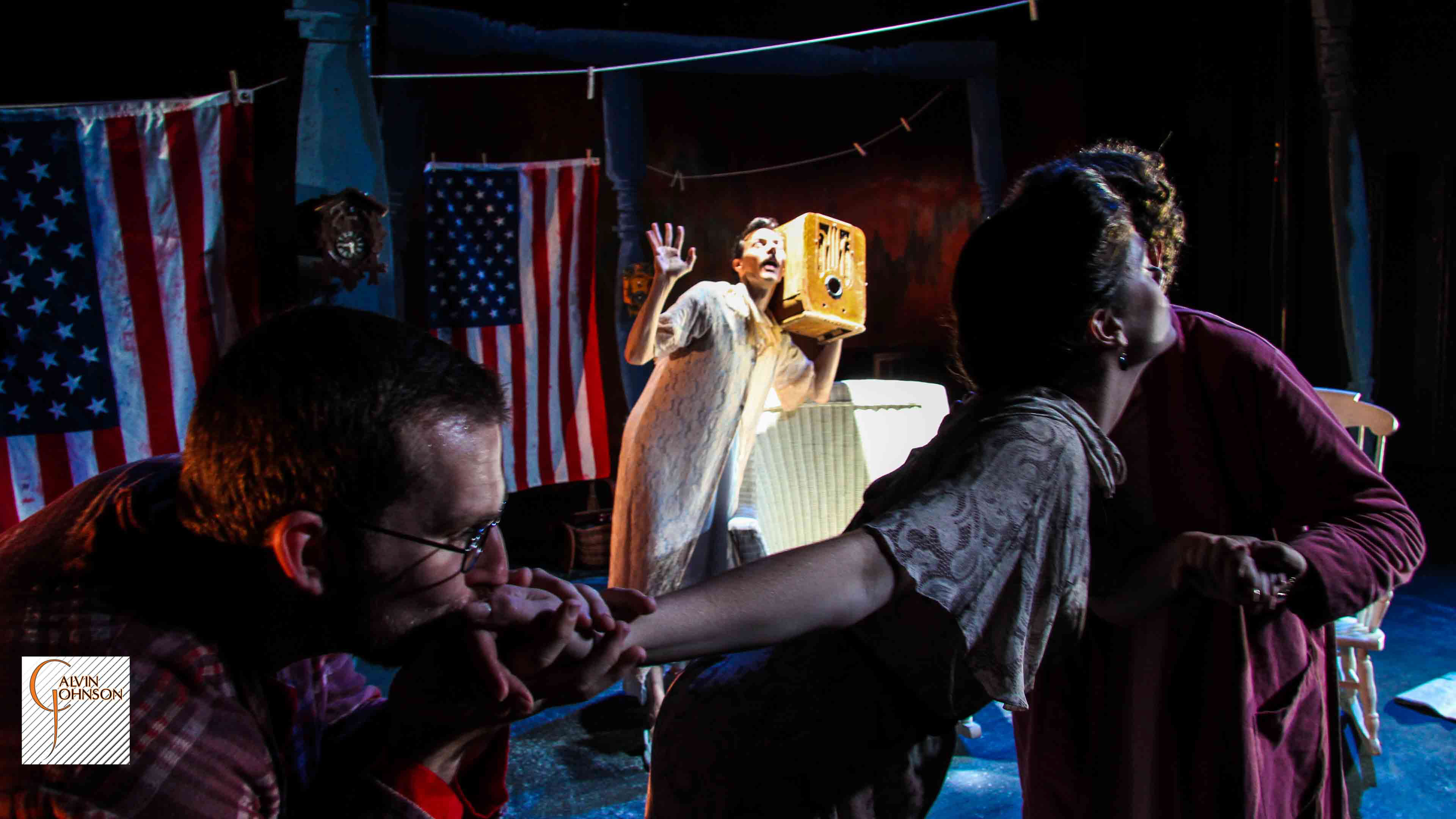 A performance of the play Blind Alley Guy at the Incubator Arts Project in New York City.