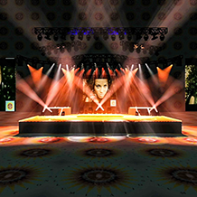 A 3D Representation of a concert set and lighting design for singer Ciara.