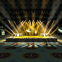 A 3D Representation of a concert set and lighting design for singer Ciara.