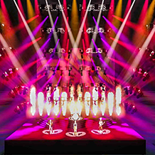 A 3D Representation of a concert set and lighting design for the band Foo Fighters.