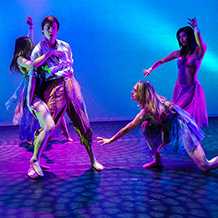 Dance performance at Carnegie Mellon University School of Drama were a male dancer is lured by beautiful mystical sirens into their trap.
