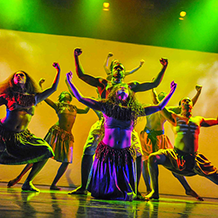 Dance performance at Carnegie Mellon University School of Drama were male and female dancers reenact the tribal dances of Africa.