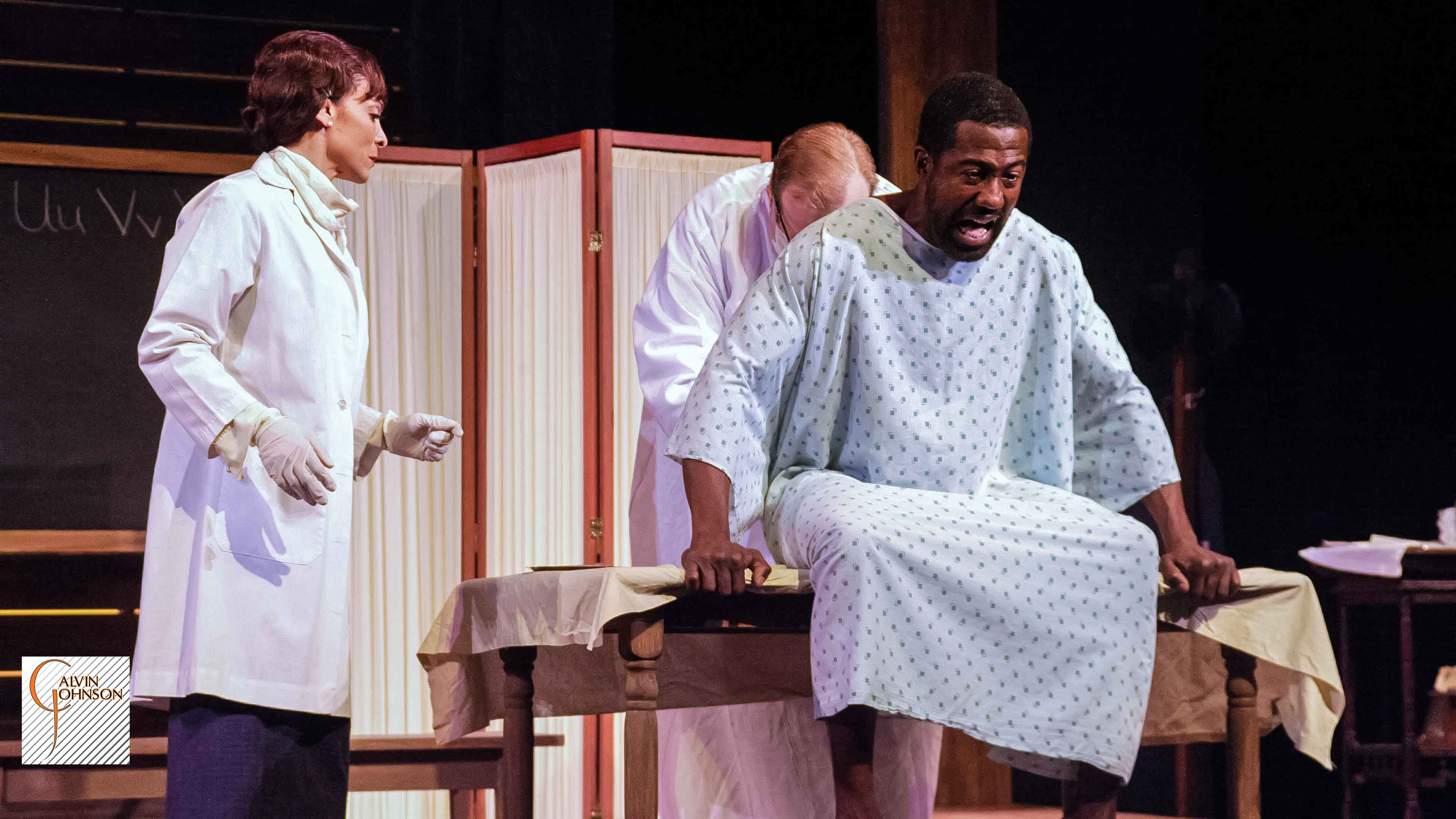 A performance of the play "Miss Ever's Boys" as performed at Fulton County's Southwest Arts Center for True Colors Theatre in Atlanta, GA.