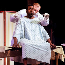 A performance of the play "Miss Ever's Boys" as performed at Fulton County's Southwest Arts Center for True Colors Theatre in Atlanta, GA.