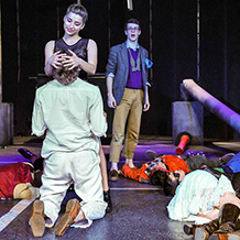 A performance of the "Serpent Woman" at Carnegie Mellon University School of Drama.