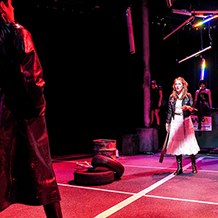 A performance of the "Serpent Woman" at Carnegie Mellon University School of Drama.