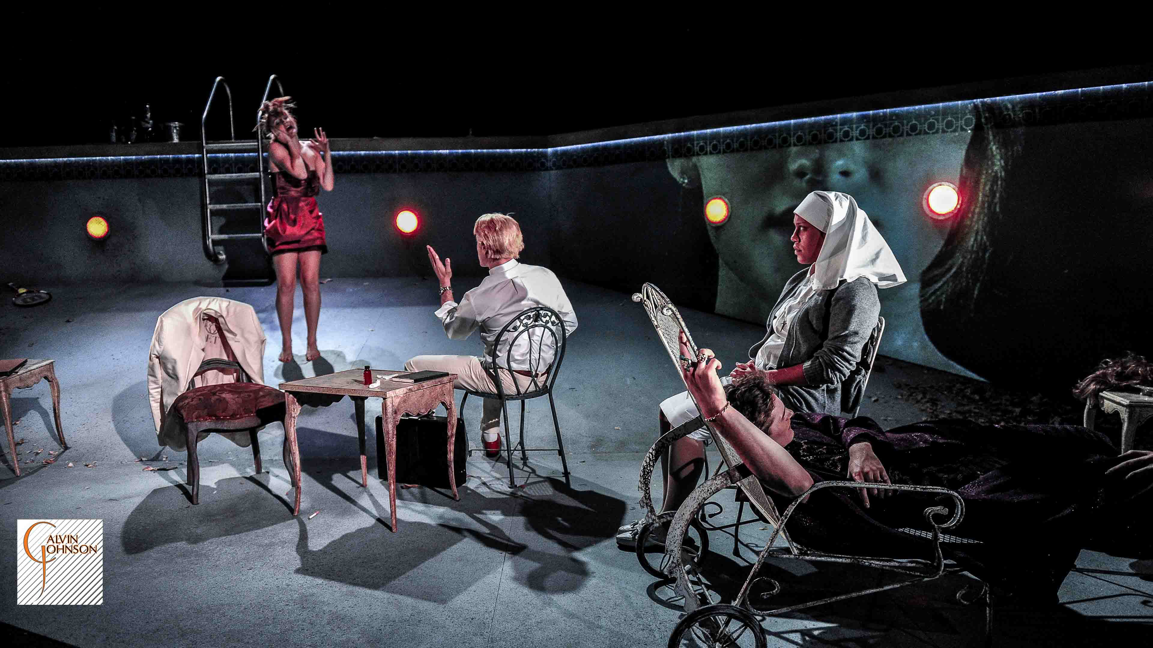 A performance of the play "Suddenly Last Summer" at Carnegie Mellon University School of Drama.