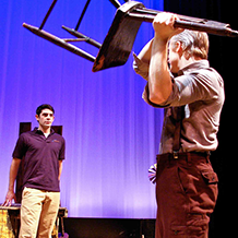 A performance of the play "The Wind Farmer" at Carnegie Mellon University School of Drama.