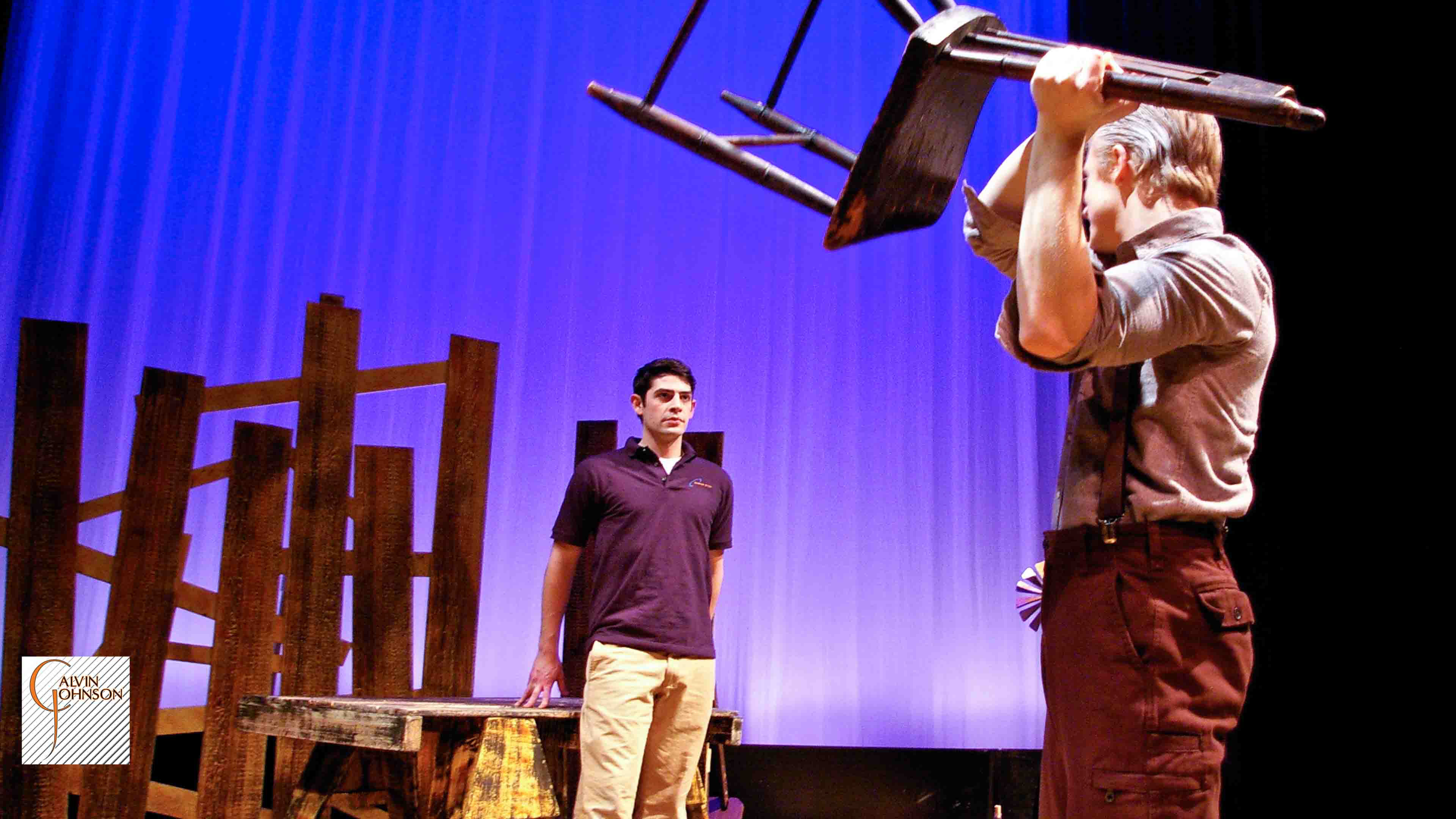 A performance of the play "The Wind Farmer" at Carnegie Mellon University School of Drama.